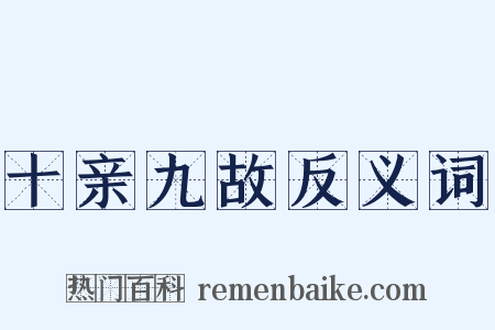 十亲九故反义词是什么意思的图片
